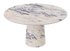 Flow round dining table by My Store with matte finish and marble cylinder base, 110 cm diameter, modern design.