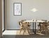 Round oak dining table with ash white finish and cross frame design, showcasing a modern, sturdy wood table for dining rooms.