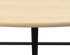 Natural round oak dining table with cross frame, 110 cm diameter, sturdy wood design for stylish dining space.