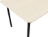 Rectangular oak dining table with ash white finish and four-legged frame, perfect for modern dining spaces.