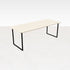 Rectangular oak dining table with ash white finish and U-frame design, measuring 140x80 cm, modern and stylish for dining rooms.