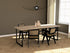 Rectangular oak dining table with ash white finish and U-frame design, ideal for modern dining rooms.