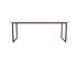 Rectangular oak dining table with ash white finish and U-frame design, ideal for modern dining spaces.