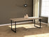 Rectangular oak dining table with ash white finish and U-frame design, ideal for modern dining rooms.