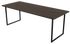 Smoked rectangular oak dining table with U-frame design, measuring 140x80 cm, by My Store.