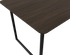 Rectangular smoked oak dining table with U-frame design, 140x80 cm, showcasing a modern, sturdy wood table for dining spaces.