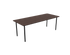 Rectangular walnut dining table with four-legged frame, ideal for modern kitchens and dining rooms.