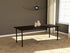 Rectangular walnut dining table with four-legged frame, 140x80 cm, showcasing smooth wood surface and sturdy design.