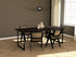 Rectangular walnut dining table with U-frame design, 140x80 cm, showcasing smooth wooden surface and sturdy modern construction.
