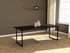 Rectangular walnut dining table with U-frame, 140x80 cm, showcasing a sleek wooden surface and modern design.