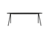 Celio Oak Dining Table in charcoal with V-frame design, featuring a sleek, modern wooden table for dining spaces