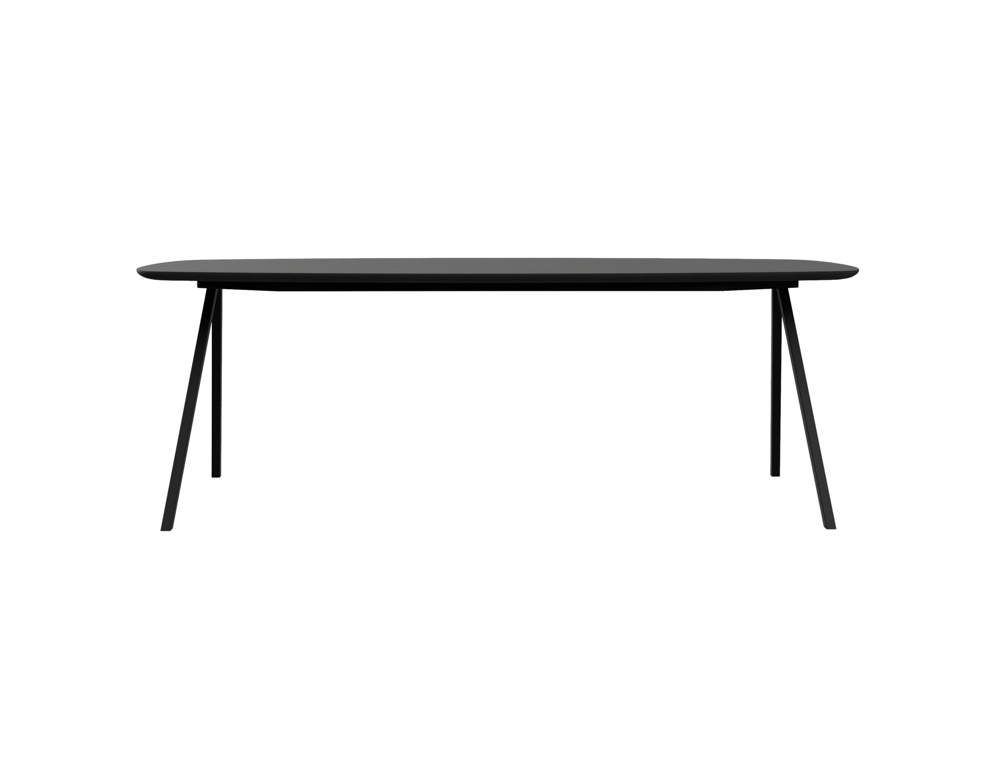 Celio Oak Dining Table in charcoal with V-frame design, featuring a sleek, modern wooden table for dining spaces