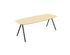 Natural oak Celio dining table with V-frame design, featuring a straight 160 cm tabletop for modern dining spaces.