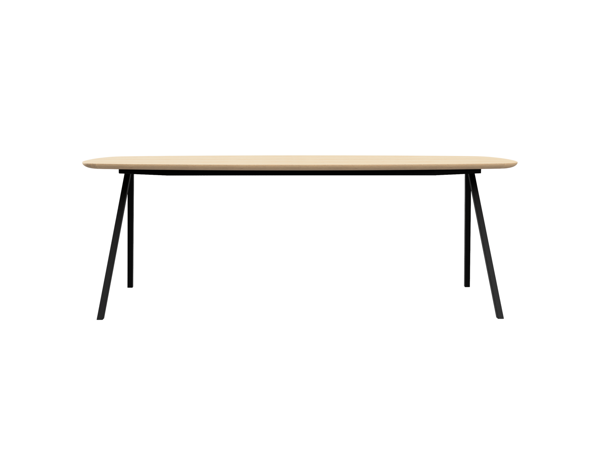 Natural oak Celio dining table with V-frame design, 160 cm length, sturdy wood construction for modern dining rooms.