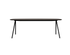 Smoked oak Celio Oak Dining Table with V-frame design, showcasing a sleek rectangular tabletop and sturdy wooden legs.