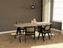 Celio Oak Dining Table in Ash White with V-frame design, showcasing a sleek, modern wooden dining table with clean lines.
