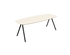 Celio Oak Dining Table in Ash White with V-frame design, showcasing a sleek and modern wooden dining table.