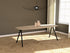Celio Oak Dining Table in Ash White with V-frame design, featuring a sleek, modern look and sturdy wooden construction.