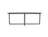 Oval oak dining table with charcoal finish and cross frame design, showcasing a sleek and modern dining furniture piece.