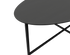 Oval oak dining table with a charcoal finish and cross frame design, featuring a sleek and modern look for dining rooms.