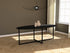 Oval oak dining table with a charcoal finish and cross frame design, featuring a sleek, modern style for contemporary dining spaces.