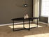 Smoked oak oval dining table with a cross frame design, showcasing a sleek and modern wooden dining surface.