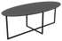 Oval walnut dining table with cross frame, featuring a sleek wooden surface and modern design for contemporary dining spaces.