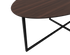 Oval walnut dining table with cross frame, showcasing a sleek wooden surface and modern design for dining spaces.