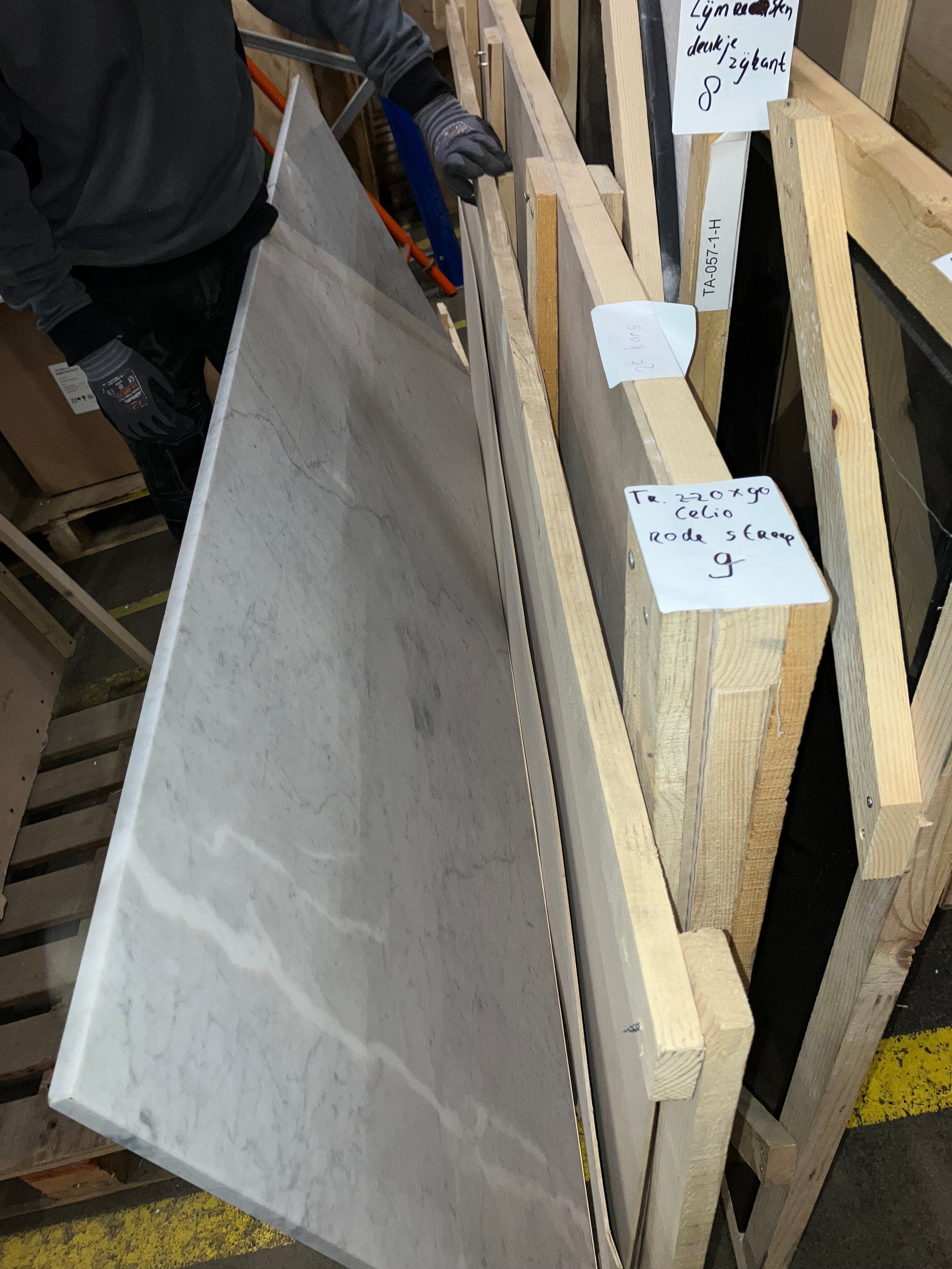 Rectangular Marble Dining Table – Bianco Carrara White (4 legged) (Outlet 220×80)