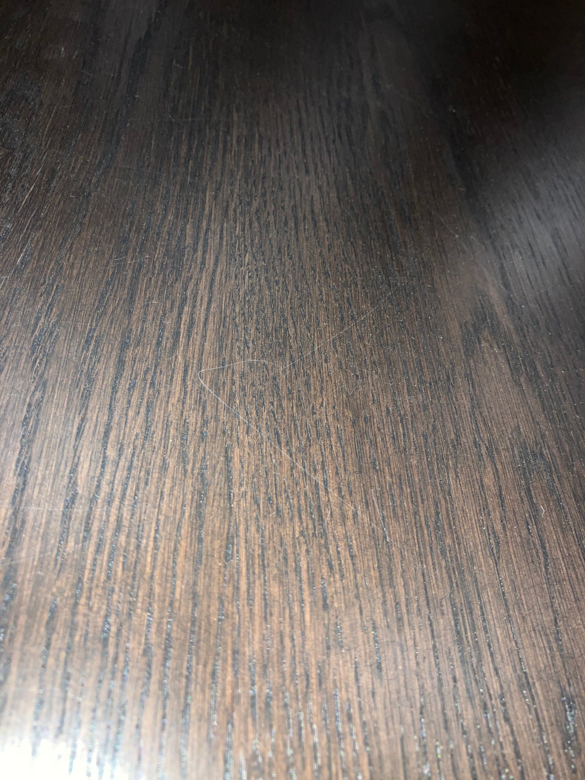 FLOW round dining table - Charcoal oak (Outlet Ø 140)