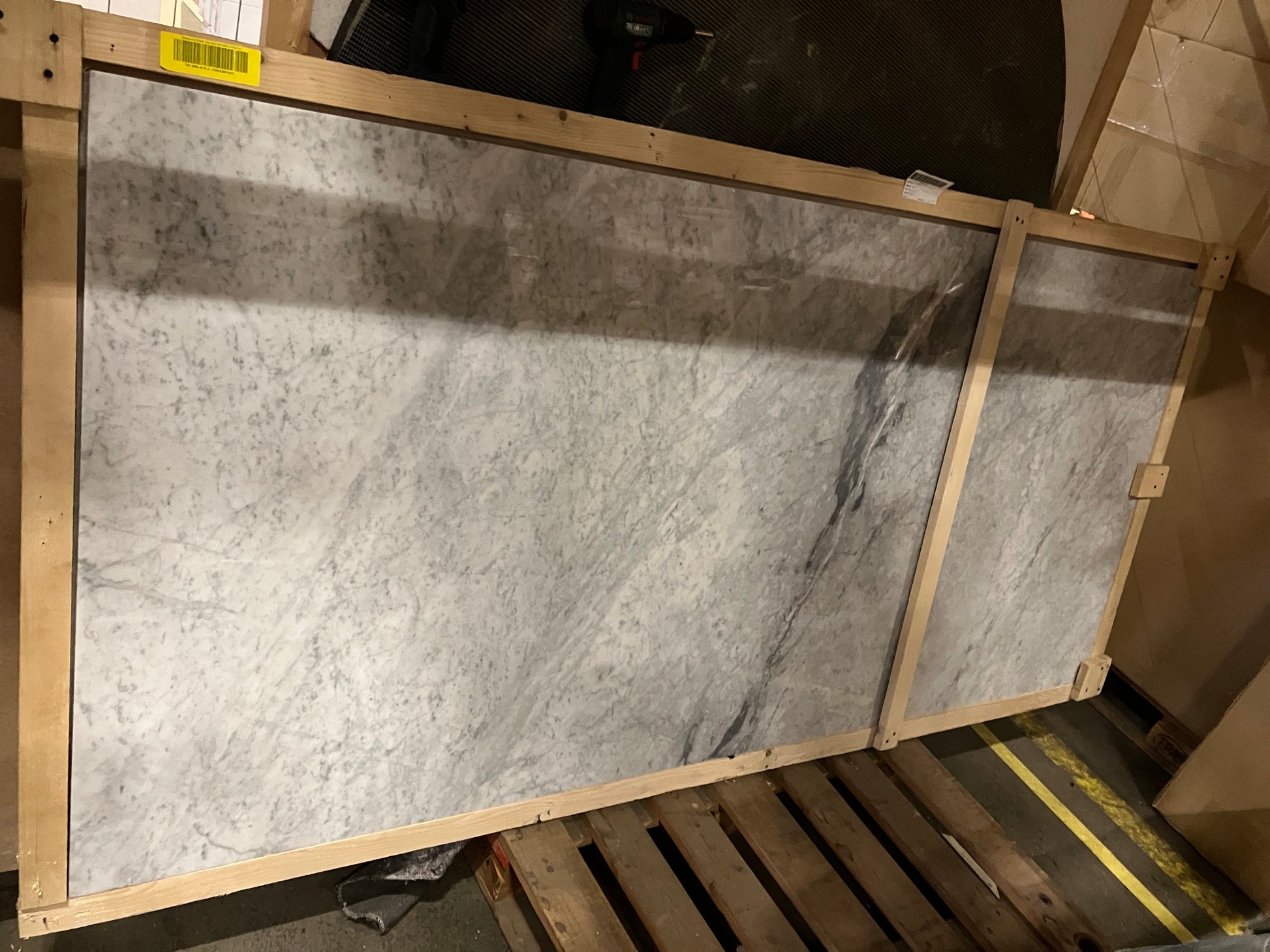 Rectangular Marble Dining Table – Bianco Carrara White (4 legged) (Outlet 220x100)