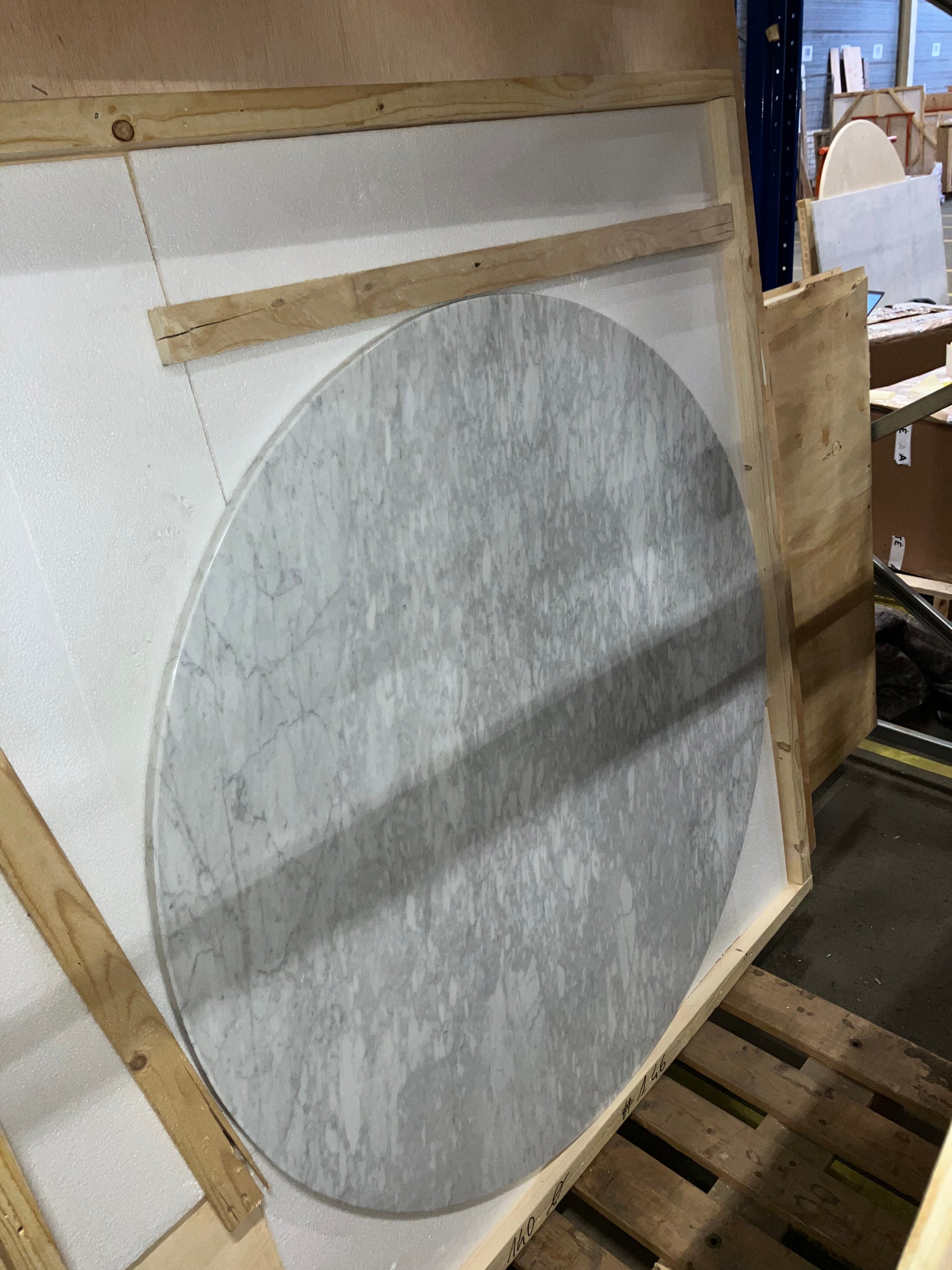 KIYO round dining table – Bianco Carrara white marble (Outlet Ø 120 cm)