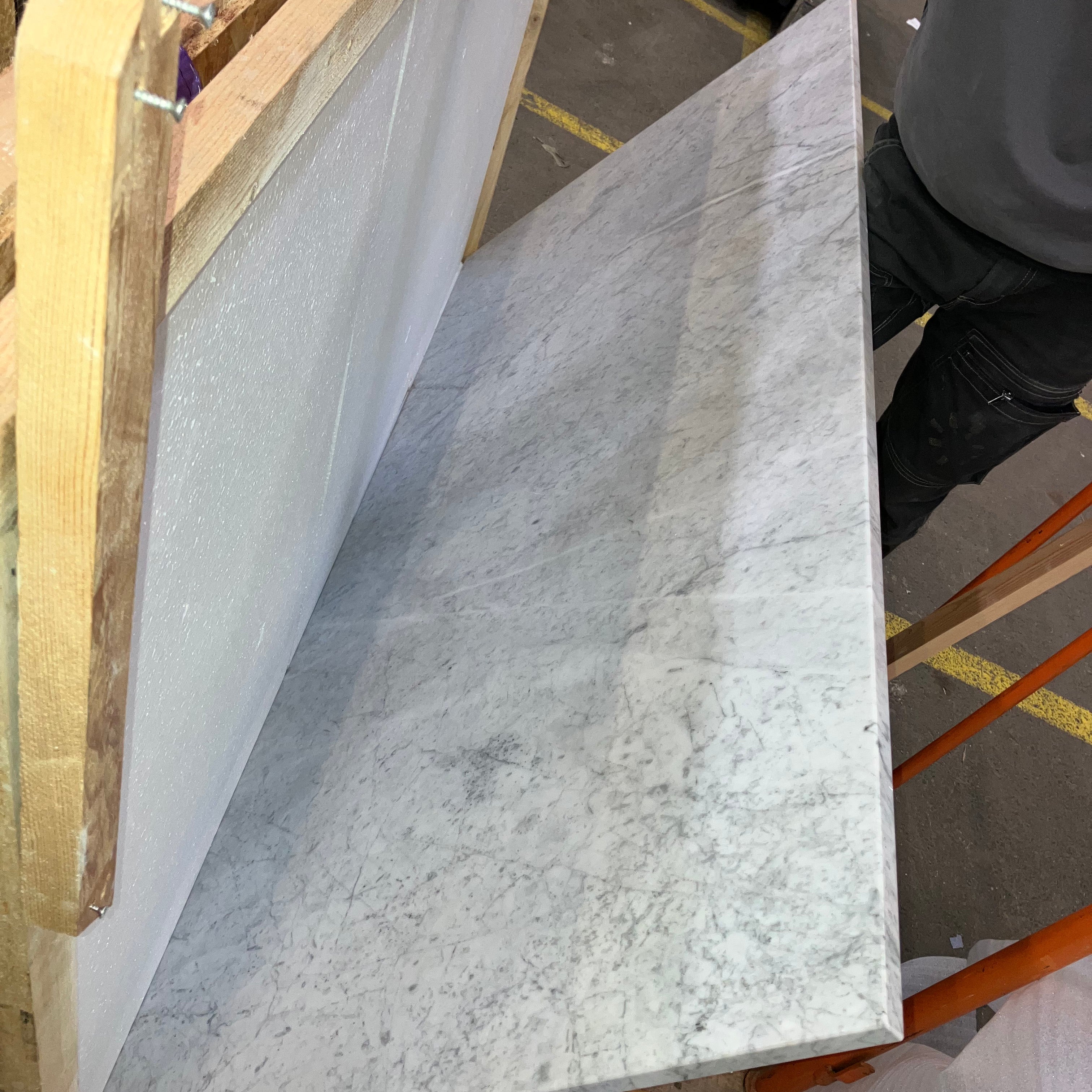 Rectangular Marble Dining Table – Bianco Carrara White (4 legged) (Outlet 160×80)