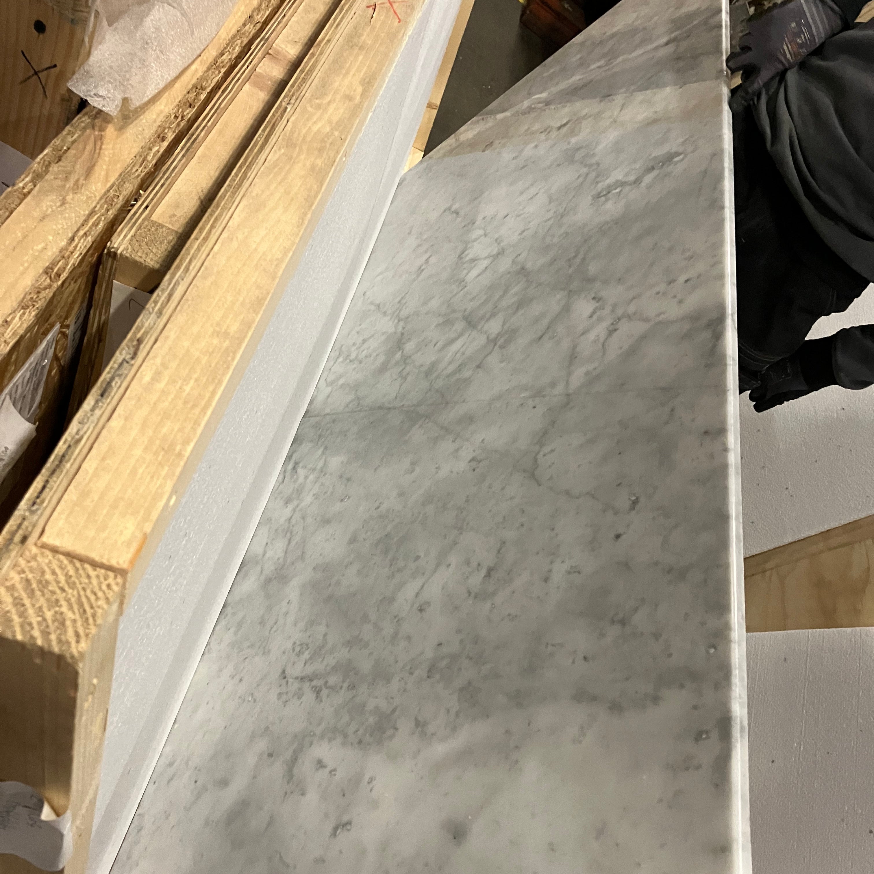 Rectangular Marble Dining Table – Bianco Carrara White (4 legged) (Outlet 180×90 #45)