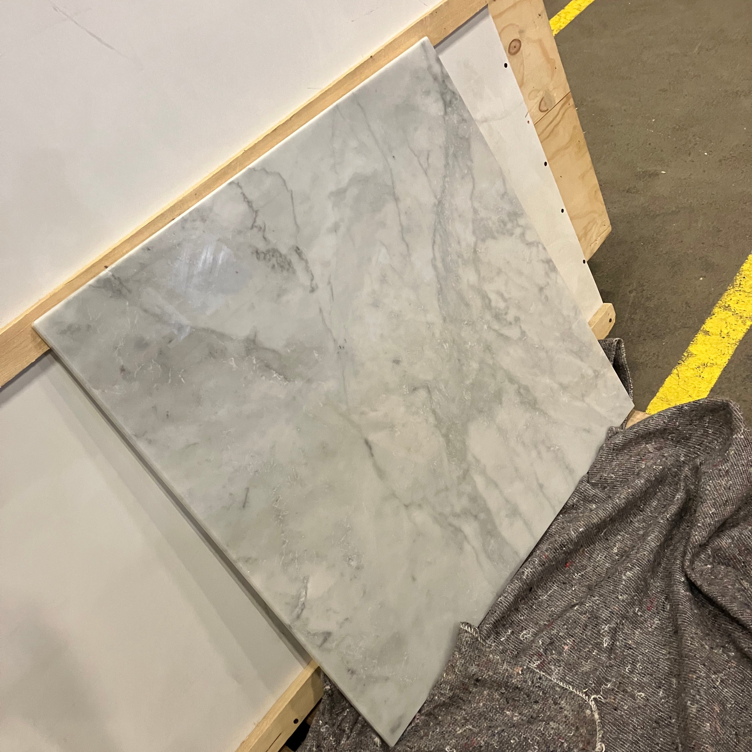 Square Marble Coffee Table – Bianco Carrara white (Outlet 80×80)