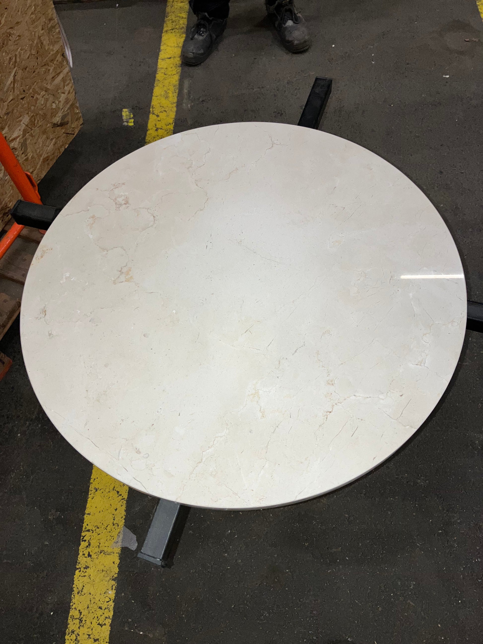 Round Marble Coffee Table Set – Crema Marfil beige (Outlet)