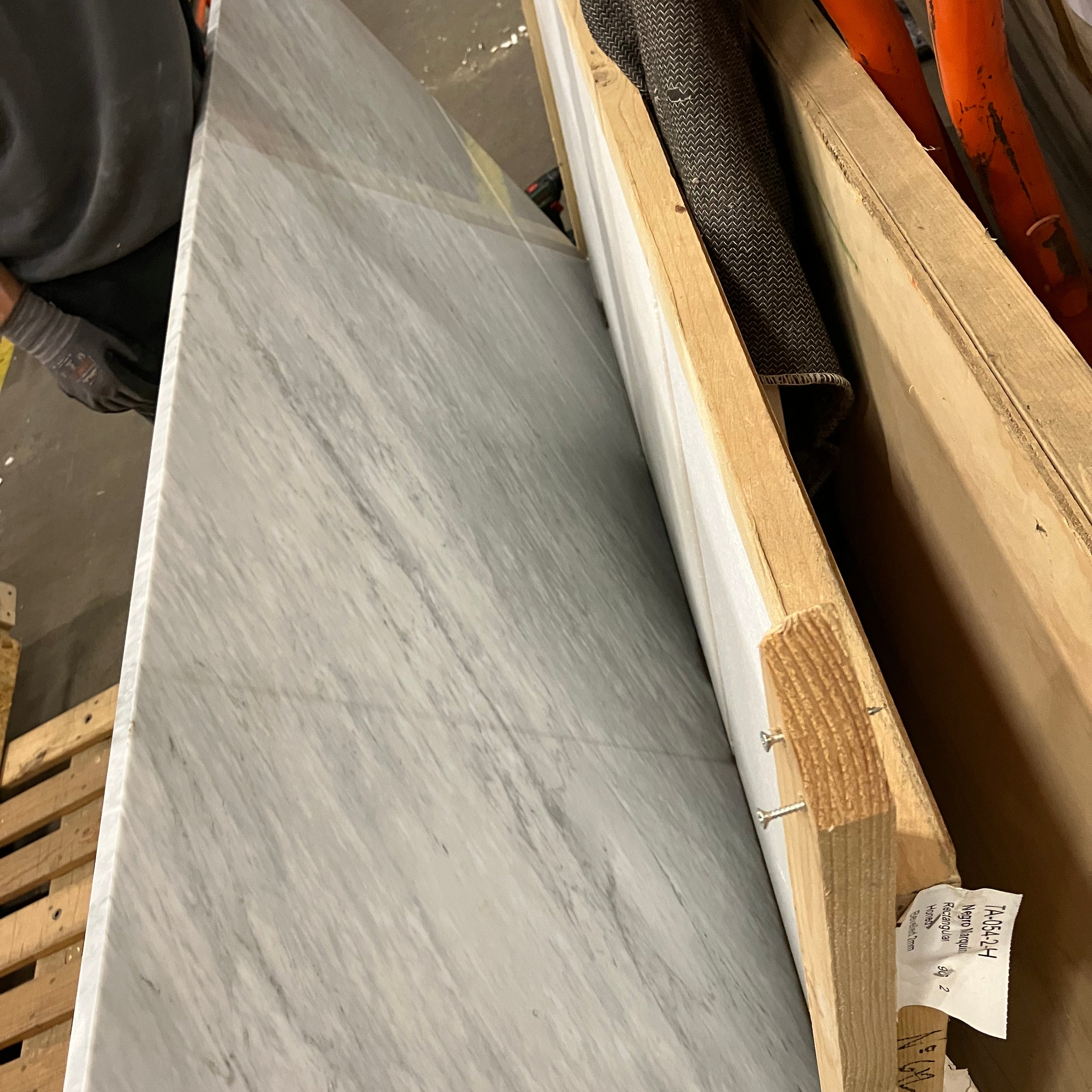 Rectangular Marble Dining Table – Bianco Carrara White (4 legged) (Outlet 180×90 #76)