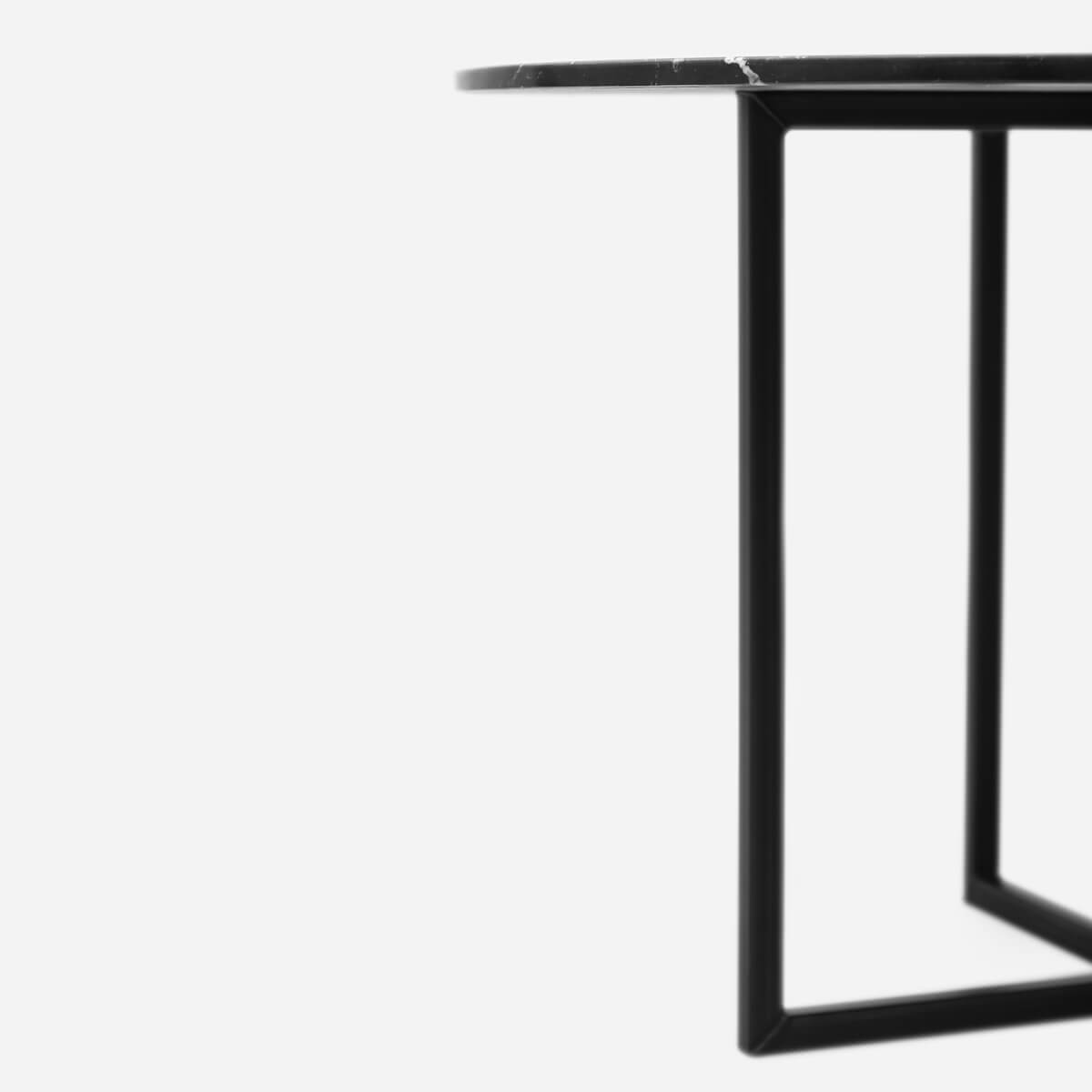 Marmeren Ronde tafel Zwart Detail