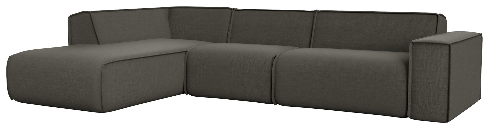 YUTO Sofa - Phoebe Dark grey - Longchair left